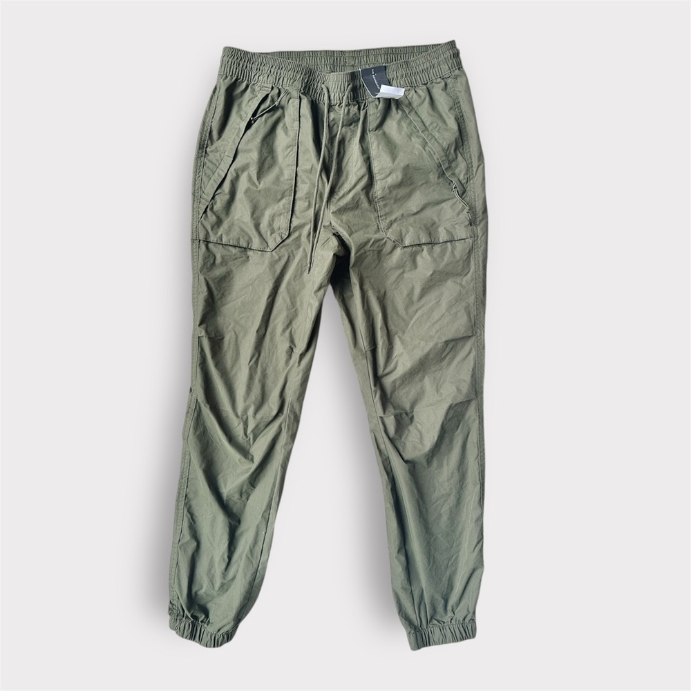 No Boundaries Army Green Khaki Cargo Jogger Tapered Leg Pocketed Pants M
